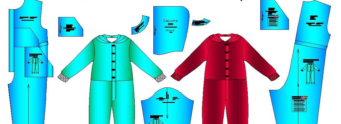 Moldes de mameluco manga larga