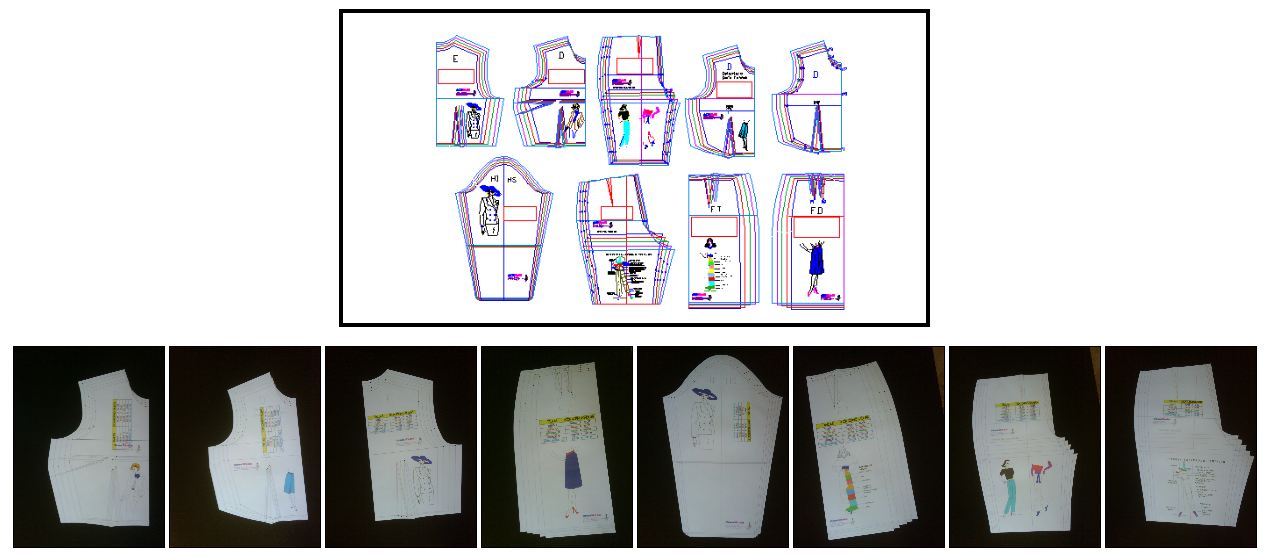 Sistema de diseño de ropa de mujer en 5 tallas comerciles