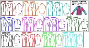 Patrones de blusas de dama en auto cad en todas las tallas