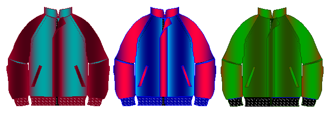 Tallaje de chamarras tipo raglan de mujer y hombre