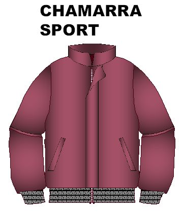 Moldes de Chamarra spors en 8 tallas