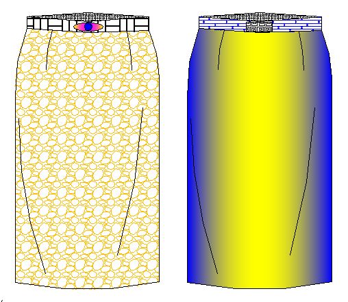 Moldes de falda corte recto