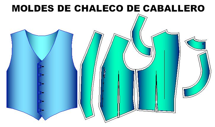 Molderia de chalecos con los moldes en 10 tallas