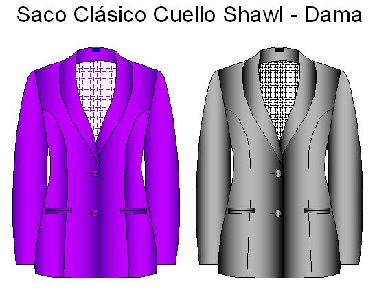 MOldes de Saco Cuello Shawl