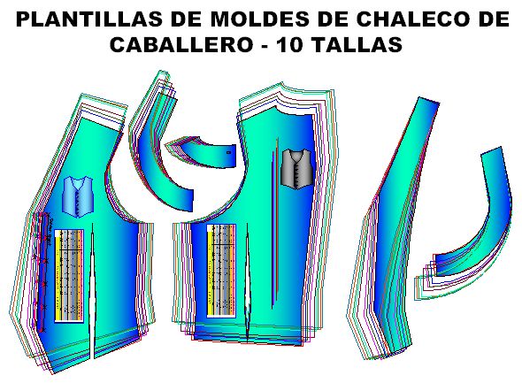 Plantillas de chaleco de vestir para traje de caballero