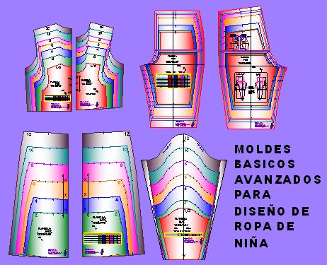 Moldes avanzados de diseño de ropa infantil