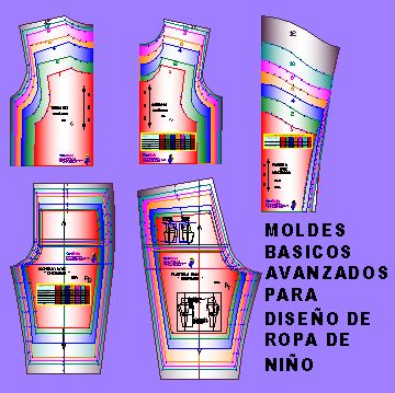 Moldes basicos avanzados para diseñar prendas infantiles