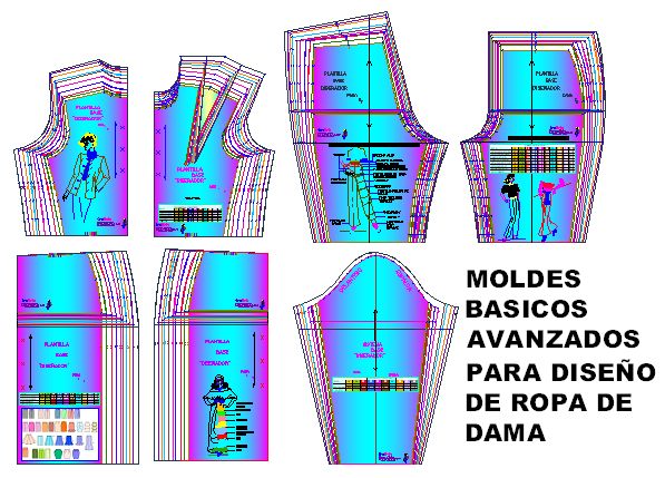 Moldesderopa femenina en tallas universales