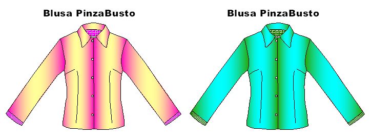 Moldes de blusas con pinza al busto en todas las tallas