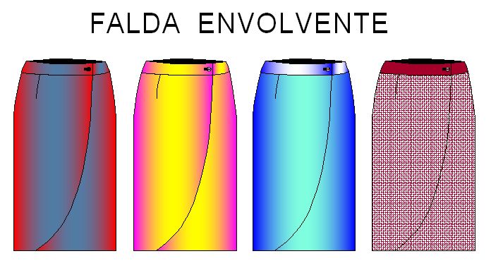 Moldes de falda envolvente