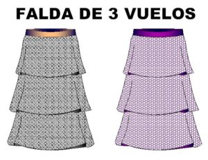 Moldes de Moldes de Falda de Tres Vuelos