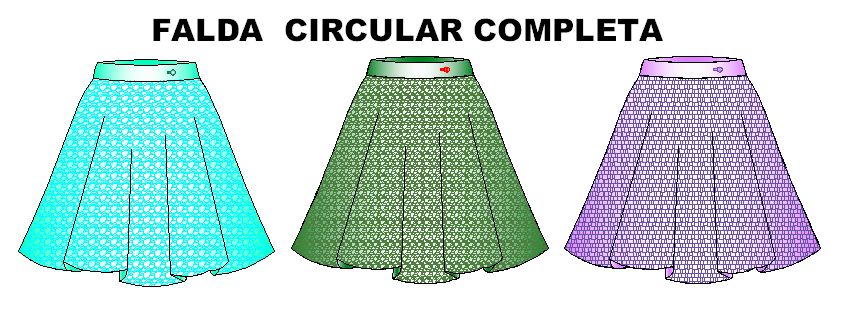 Molderia de faldas circulares