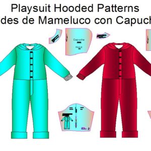 Tallaje de Mameluco con capucha de bebes