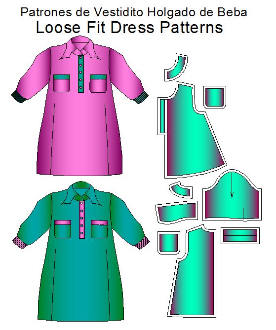 Tallaje de Vestido Holgado de Beba