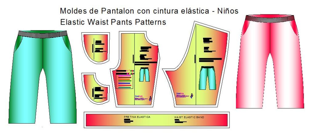 Patrones de pantalon de bebe con elastico en cintura