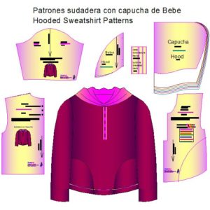 Tallaje de Sudadera con Capucha para bebes