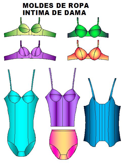 Moldes para fabricar ropa intima de dama