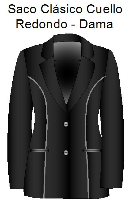 Tallaje de sacos de dama estilo cuello redondeado