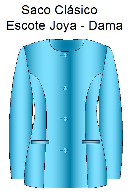 Saco de dama modelos "Escote Joya"