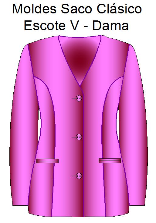 Molderia de saco clasico suello estilo "V"