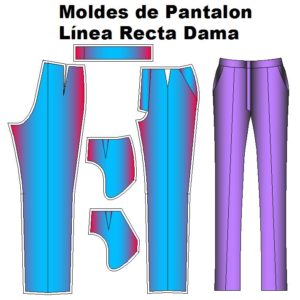 Molderia de modelo de pantalón recto de dama