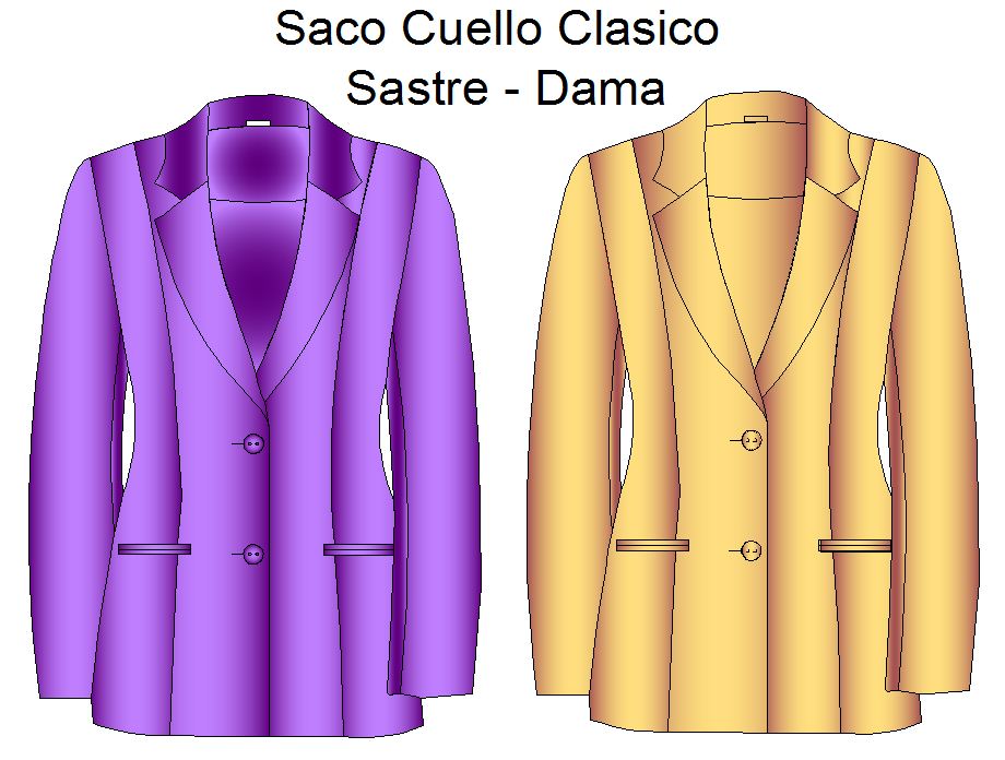 Moldesria de saco con cuello clasico sastre