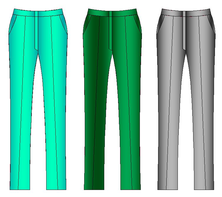 Modelo de pantalón clásico línea recta de mujer