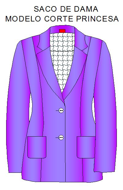 Molderia de saco de dama estilo princesa