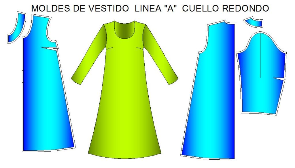 Moldes de Vestido_linea_A_carta_T32
