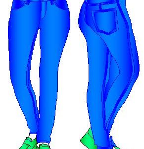 Plantillas de moldes de pantalon jeans para dama