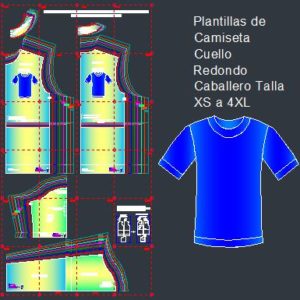Plantillas de Moldes de Camiseta Sport de Caballero