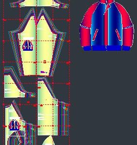 Plantillas de moldes de chamarra manga raglan de caballero