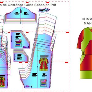 Plantillas de Moldes de Comando Corto de Bebe