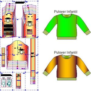 Plantillas de moldes de Pulover Infantil