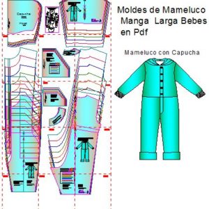 Plantillas de Moldes de Mameluco para Bebe
