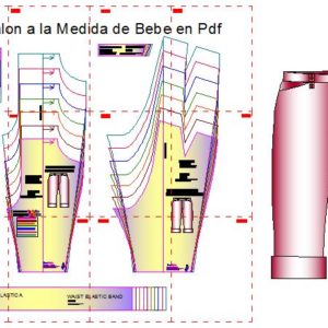 Plantillas de moldes de Pantalon de Vestir de Bebe