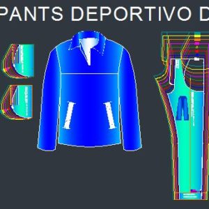 Plantillas de moldes de pants deportivo de caballero