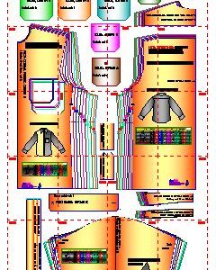 Plantillas de moldes de camisa para caballero