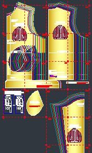 Plantillas de moldes de chamarra sport de caballero