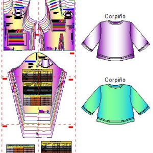 Plantillas de moldes de Corpiño Infantil