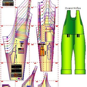 Plantillas de moldes de Overol Infantil