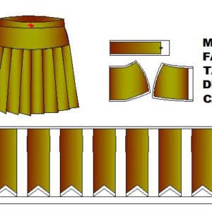 Moldes de Falda Clasica con Tablones desde la Cadera