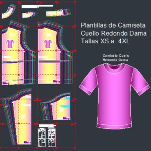 Plantillas de Moldes de Camiseta Sport de Dama
