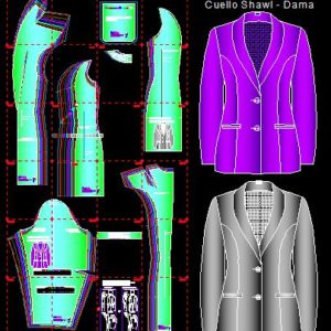 Plantillas de moldes de saco shawl para dama
